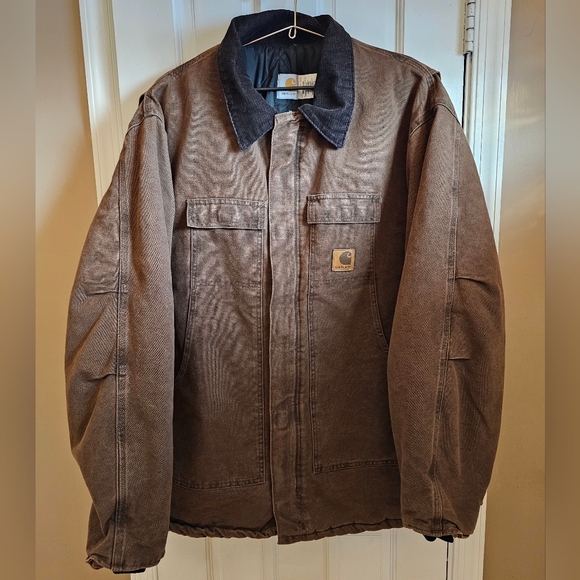 Carhartt Other - Vintage 90's Carhartt Duck Canvas Jacket Quilt Lined  C26CHT Chocolate 3XL